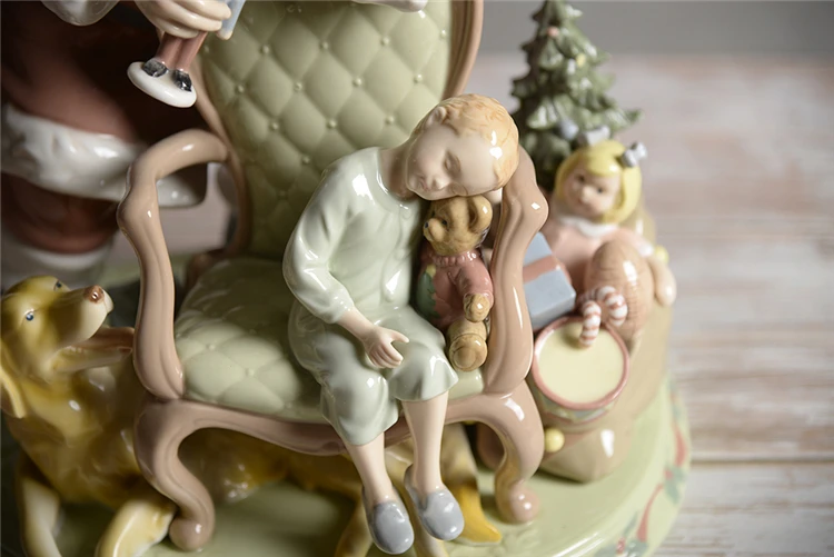 LLADRO оригинальные фарфоровые фигурки, расписанные вручную, Санта Клаус и мальчик, Испания, Элегантные керамические украшения, Рождественский подарок