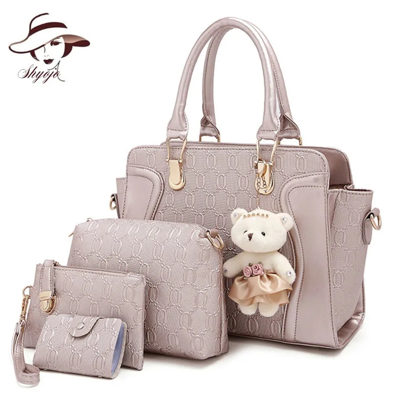 Роскошный модный комплект из 4 предметов композитные сумки с принтом женские