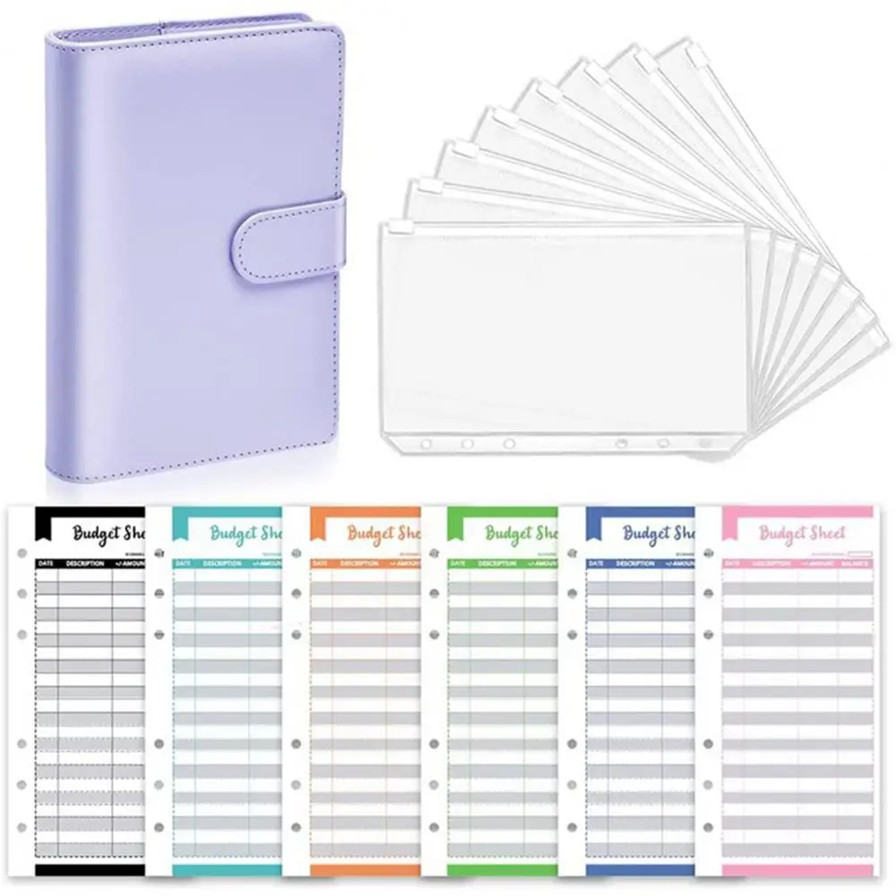 

Портативный органайзер из искусственной кожи на молнии, с 6 кольцами