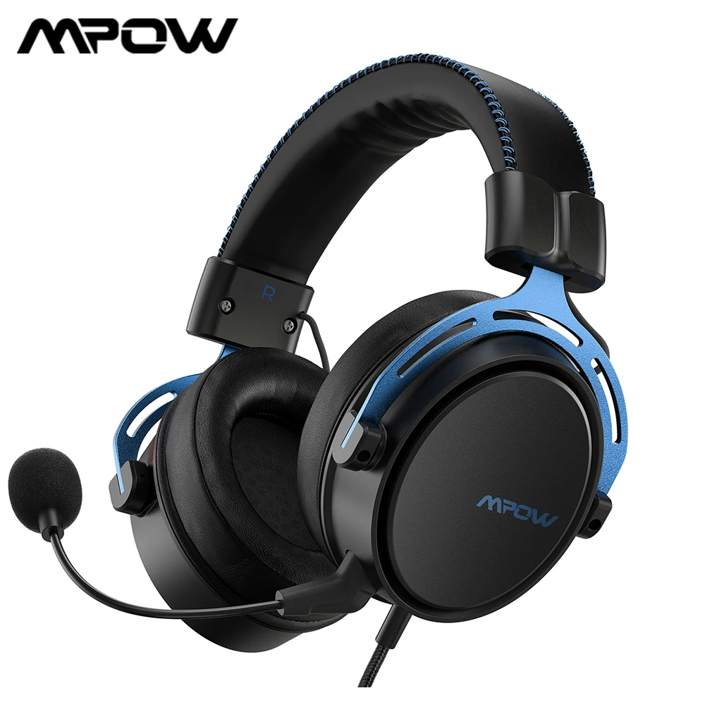 Игровая гарнитура Mpow Air SE проводная 3 5 мм игровые наушники с объемным звуком и