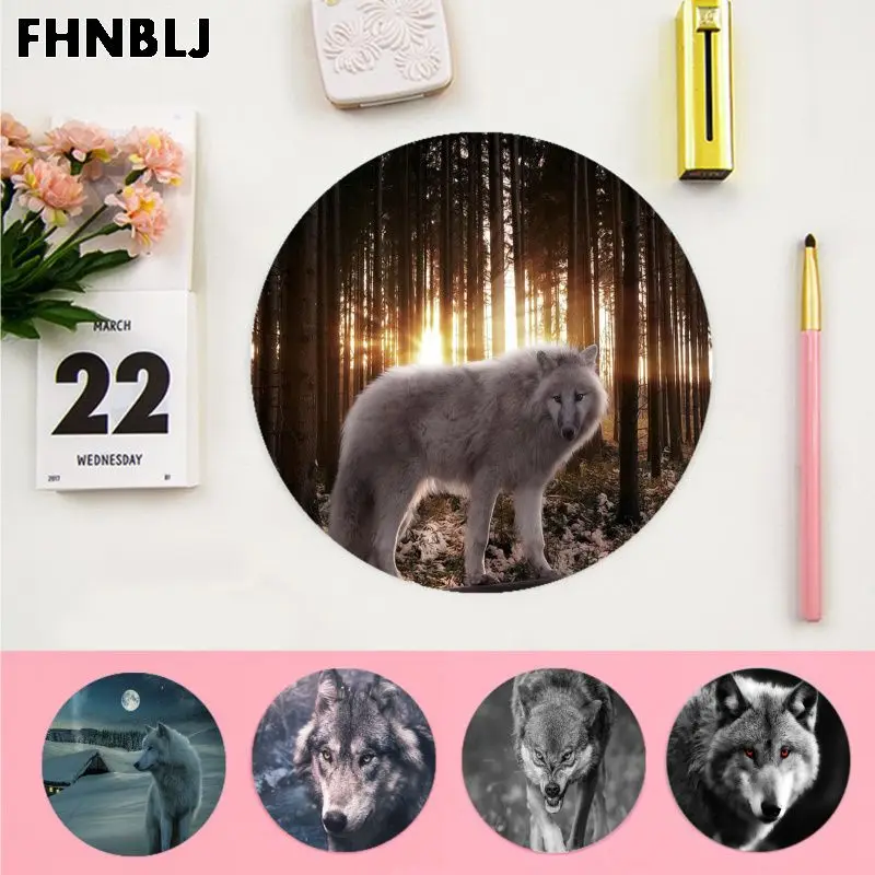 

FHNBLJ горячие продажи животные Грей волки красивый аниме круглый коврик для мыши игровой коврик для мыши Коврик для ПК ноутбука