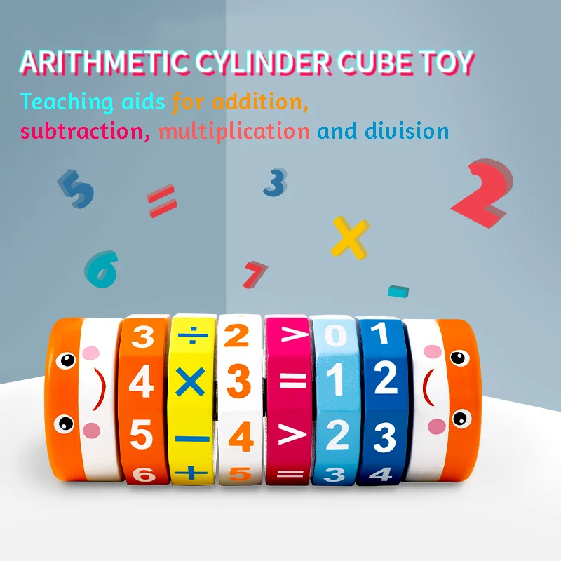 

Детский цифровой Пазл-конструктор, арифметический цилиндр, математический расчет, деревянное учебное пособие для раннего развития детей