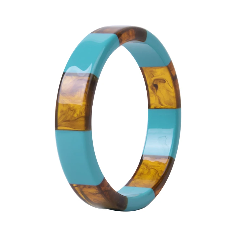 

Colorful Fashion Acrylic Bracelet Bangles Femme Resin Wide Cuff Bangles for Women Big Round Indian Bangle Simple Vintage Jewelry