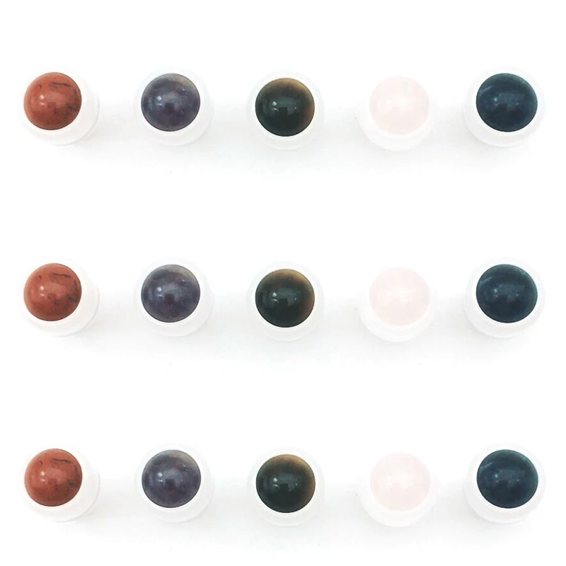

7*10mm Natural Gemstone Roller Ball Fit Thin Glass Perfume Vial Essential Oil Roll On Bottle Accessories X 200pcs