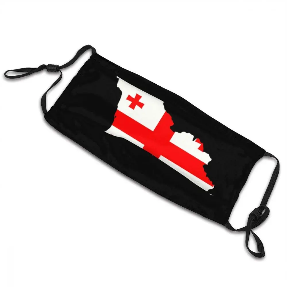 Моющаяся маска для лица взрослых с изображением карты Джорджии и флага