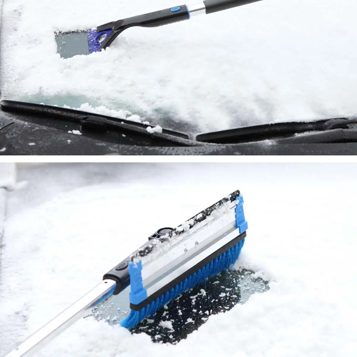 

6 IN 1 Car Shoveling Snow Removal Ice Defrost craping Snow Sweeping Extendable Rotary Brush With Wiper Protection Winter Tools