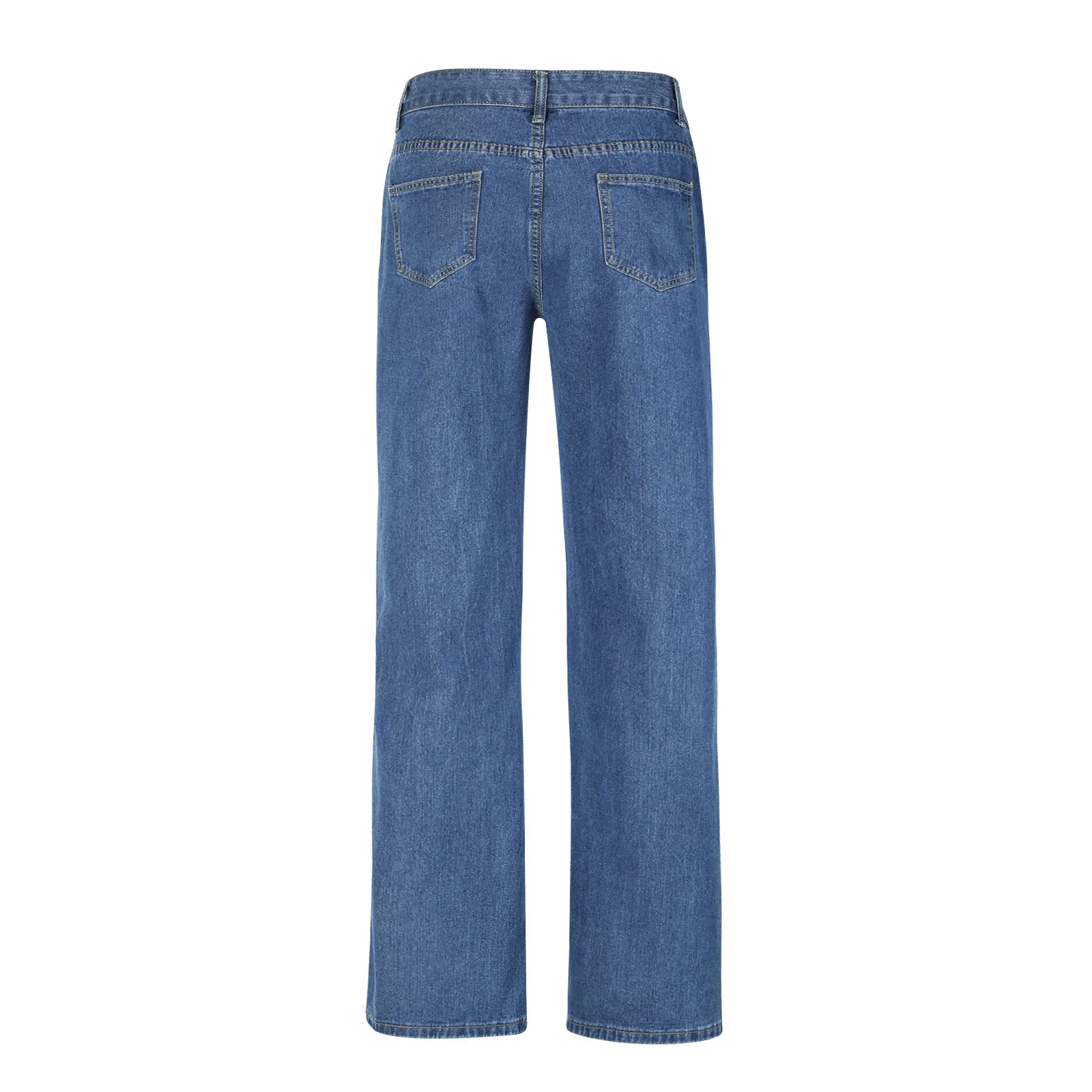 High Waist Jeans Women Sexy Hole Straight Denim Pants Loose Casual High Street Denim Trousers Pantalon