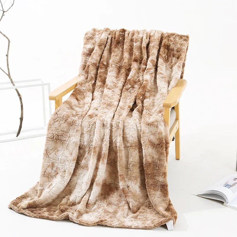 Супермягкое пушистое легкое уютное теплое Радужное покрывало из микрофибры TIe Dye