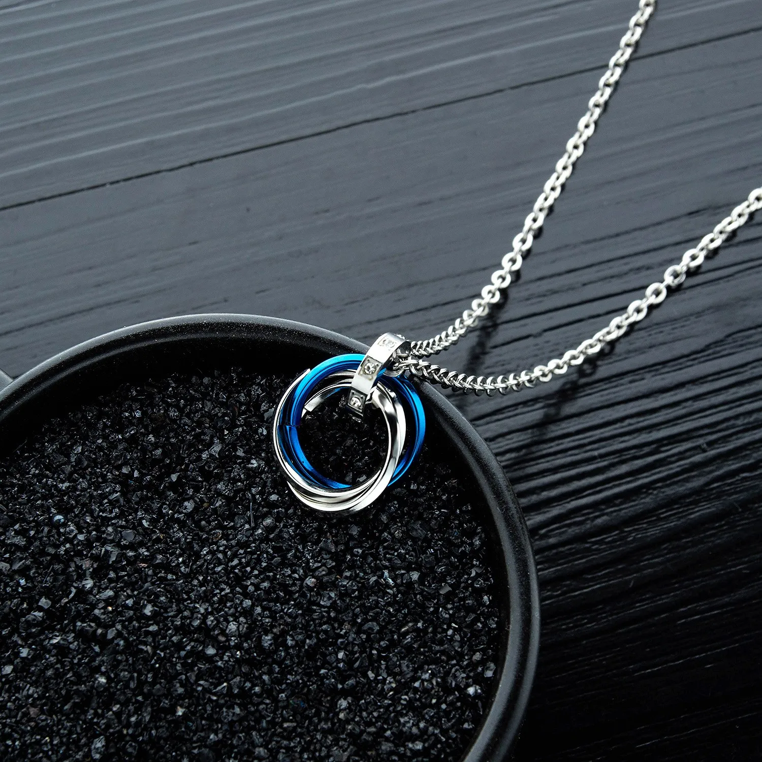 JIALY 2021 Arrival Fashion Women Circle Pendant Necklace Punk Link Chain Cubic Zirconia Round Party | Украшения и аксессуары
