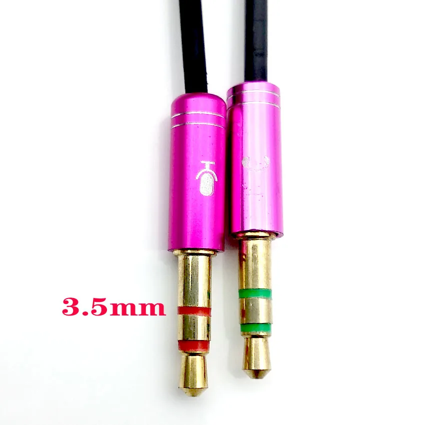 

3.5mm Earphone Adapter Converter Cable Headphone+Mic Audio Splitter Aux Extension Cable Adapter Cord for Computer PC Microphone