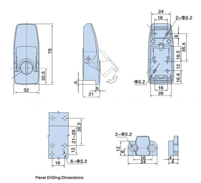 Шкаф с черным металлическим покрытием защелка замком цилиндр DK604 замок ключом