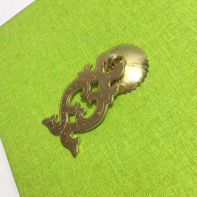 1 шт. оптовая продажа латунные ручки и для шкафа в форме рыбы антикварное кольцо