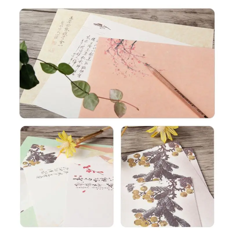 

32pcs Home Vintage Writing Letter Paper Retro Writing Stationery School Supplies