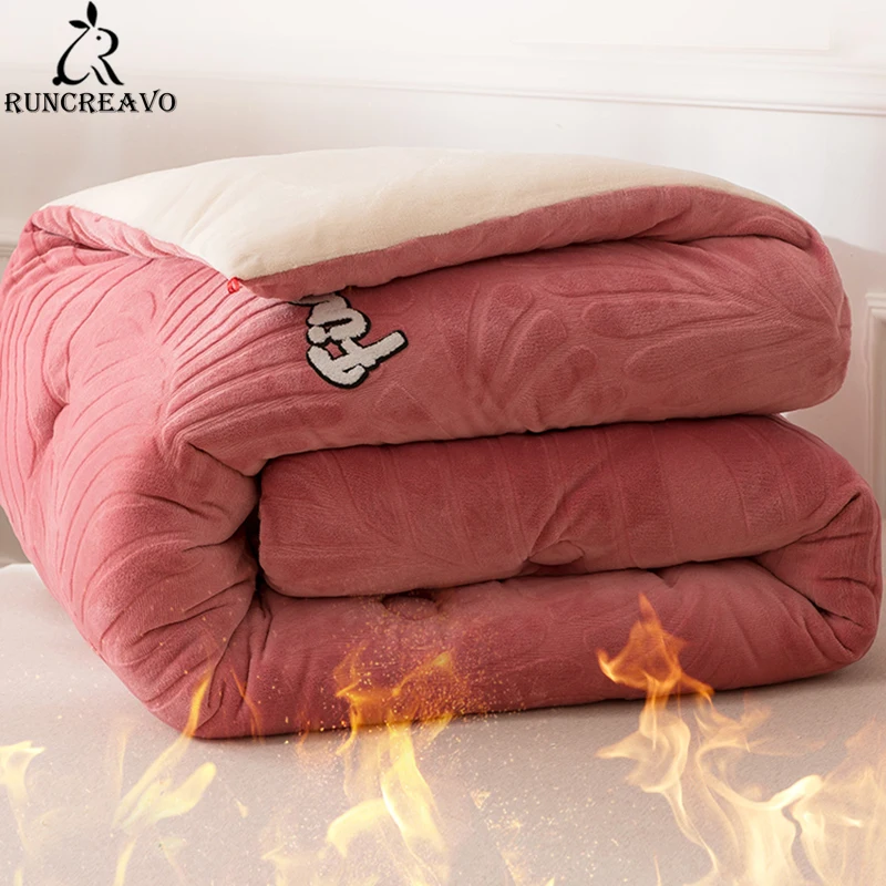 

Двойное теплое одеяло, зимнее стеганое одеяло, утолщенное теплое одеяло для студенческого общежития, весеннее и осеннее одеяло, зимнее Хлоп...