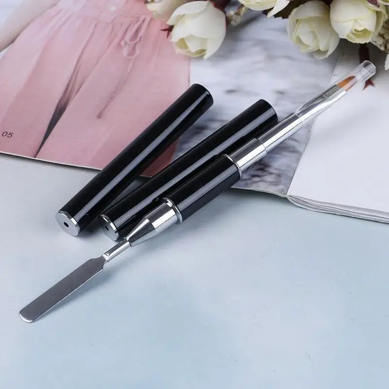 

Dual Use Nail Brush Acrylic Painting Pen Slice Shape Tools For Uv Gel Acrylic Nails Extension Multifunal Narl Art Tool