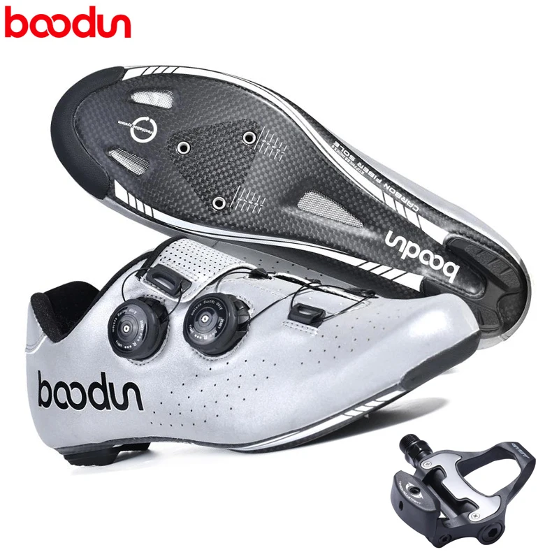 

Boodun Road Cycling Shoes Carbon Fiber 2021 Ultralight Self-Locking Pro Men's Bike Triathlon Bicycle Lock Sneakers Zapatillas