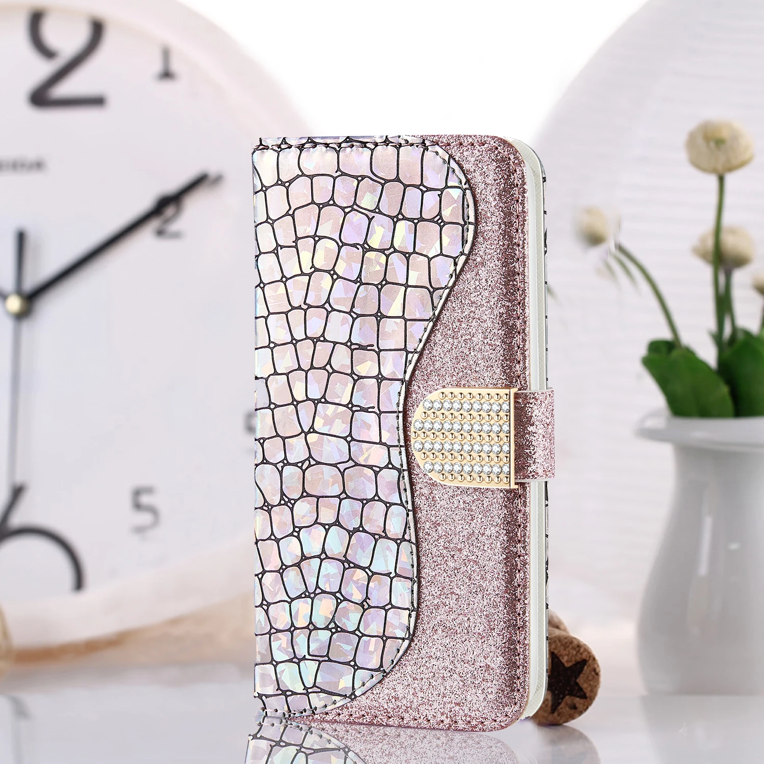 Блестящий кожаный чехол для Samsung Galaxy S21 S20 FE Ultra S10 S9 S8 Plus S10E S7 Edge Note 20 10 книжка с