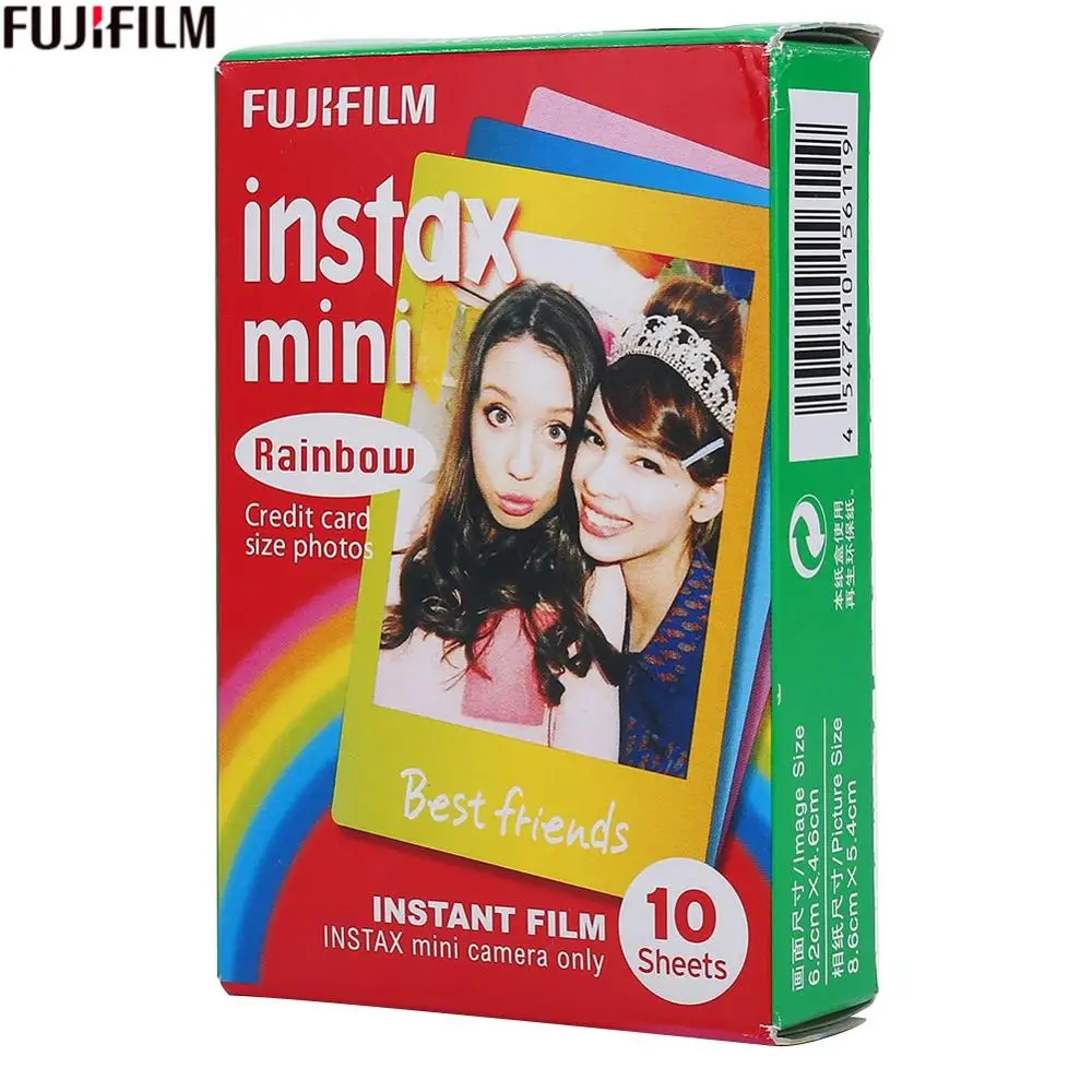 Фотобумага Fujifilm Mini Rainbow 10 100 листов фотобумага для мгновенной печати Instax 8 9 7s 70 25 50s