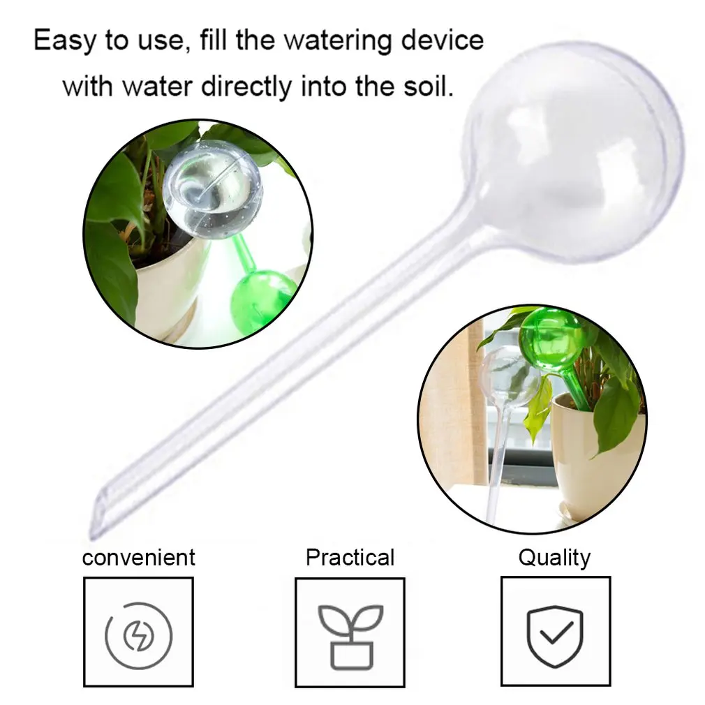 Practical Design PVC Self-Watering System Imitation Glass Ball Plant Waterer Flowers Watering Device Type Drip | Дом и сад