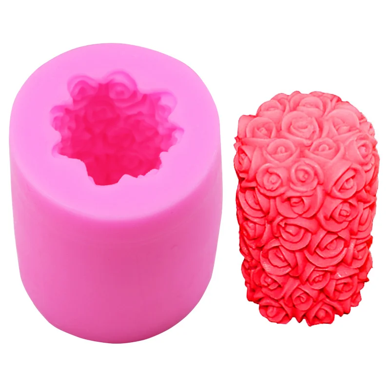 Отличная форма цветок подсолнечник цилиндр 3D силиконовая для свечей сделай сам