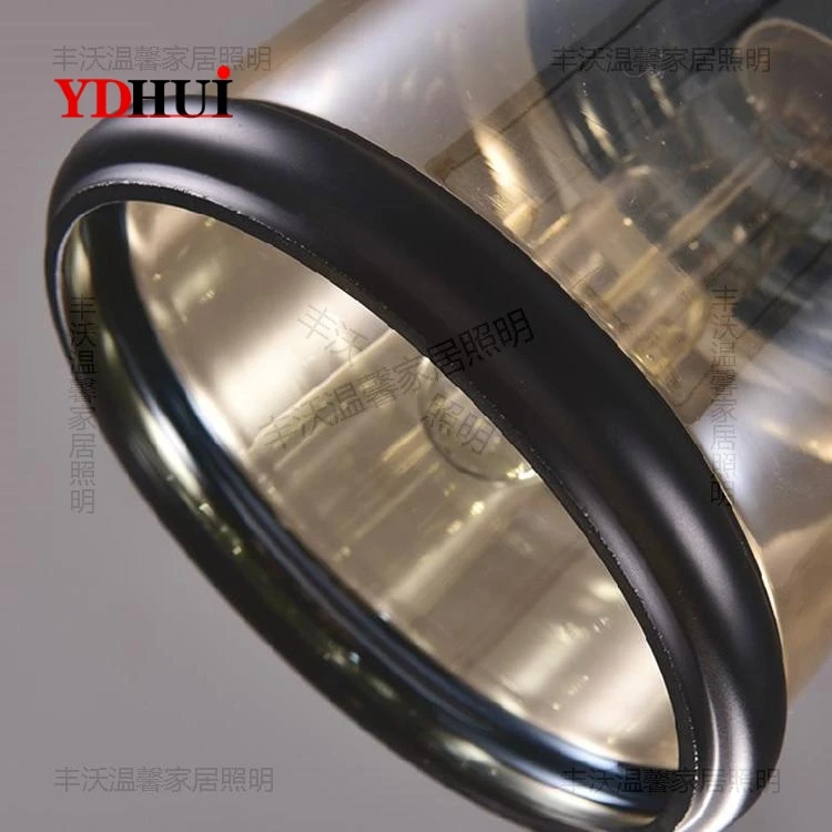 Винтажный подвесной светильник в стиле лофт лампа из Янтарного Стекла В