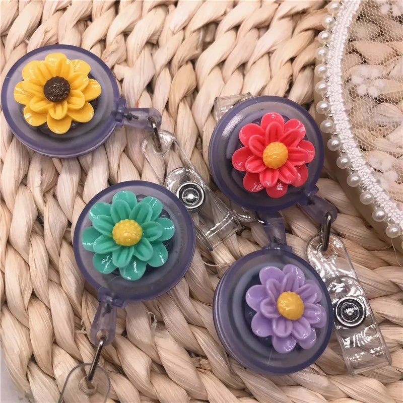 Подсолнечника симпатичный значок держатель катушки телескопическая Выдвижная