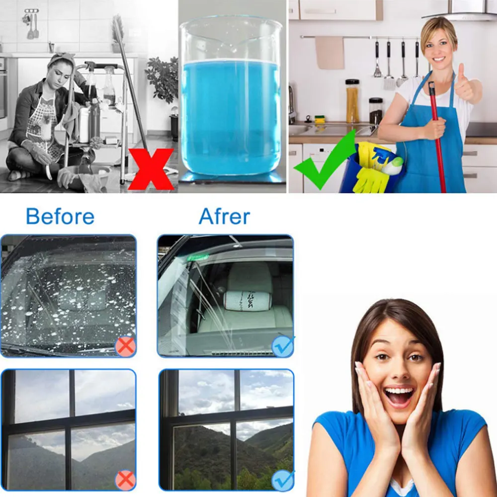 100 штук упак. (1 шт. = 4л воды) Автомобильные Твердые стеклоочистители тонкой seminомы