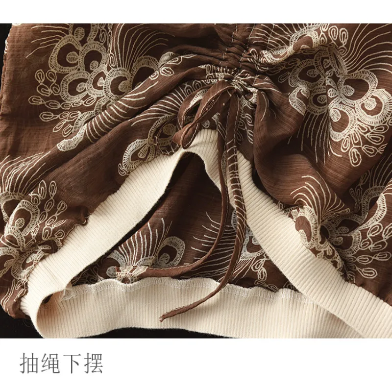 

Women's Loose t-Shirt New Summer fabric sunscreen casual print shirt