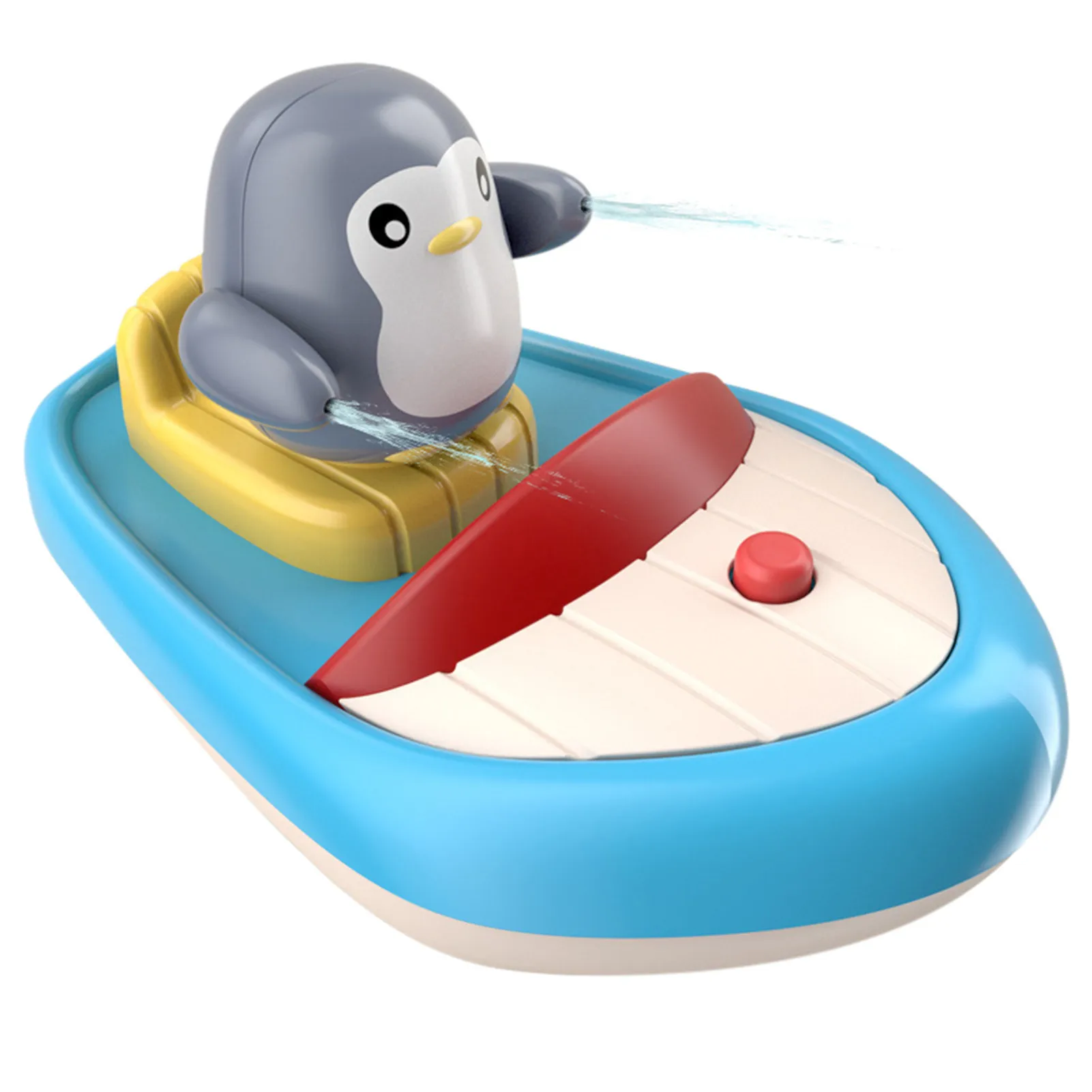 

New Cute Penguin Boat Baby Bath Toys Baby Shower Spraying Water Toys Rowing Boat Swim Floating Cartoon Penguin Bathroom Toy Gift