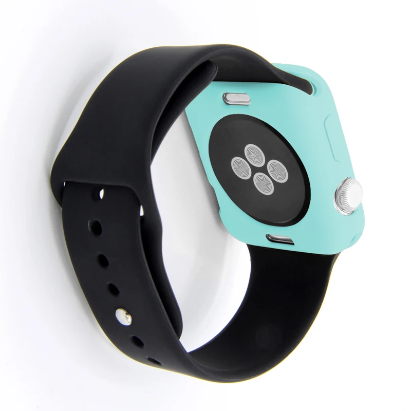 

Watch Cover Case For Apple Watch Series 4 3 2 1 Band Case 44 42 40 38mm Candy Color IWatch Soft TPU Silicone Protective Bumper