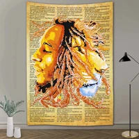 upcycled dictionary wall tapestry reggae marley vintage punk wall tapestry for living room bedroom home decor