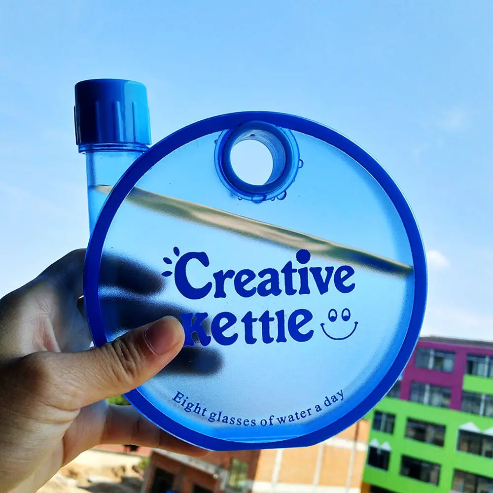 

Portable Snail Bottle Creative Round Flat Scrub 350ML Water Bottle Sealed Leakproof Student Sports Outdoor Drinking Bottles