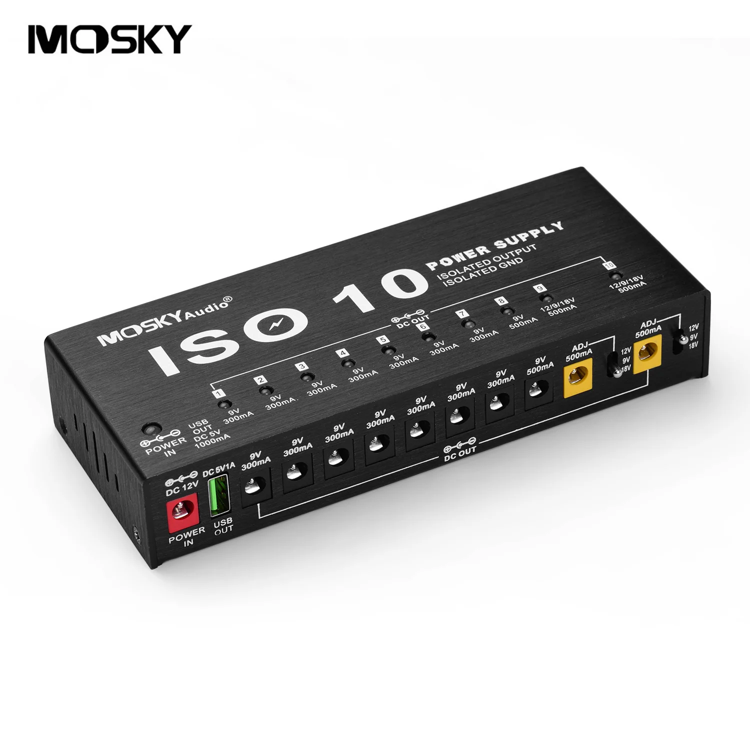 MOSKY ISO 10 Мини гитарный эффект Питание станция изолированный постоянного тока