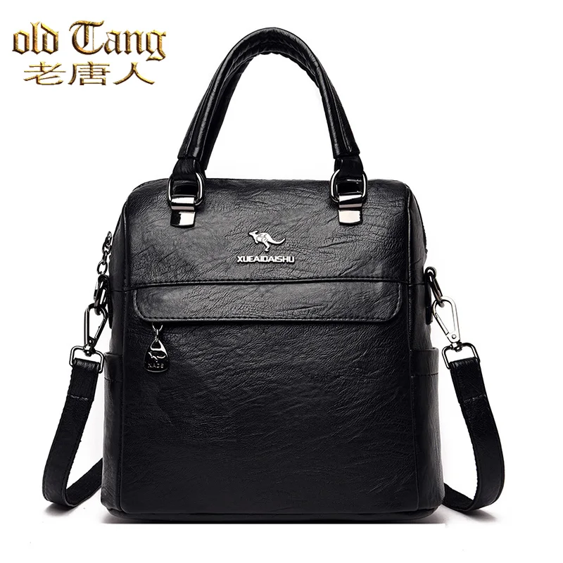 

OLD TANG New Solid Color PU Leather Double Shoulder Bags for Women 2021 Designer High Quality Crossbody Bag Bolsas Feminina