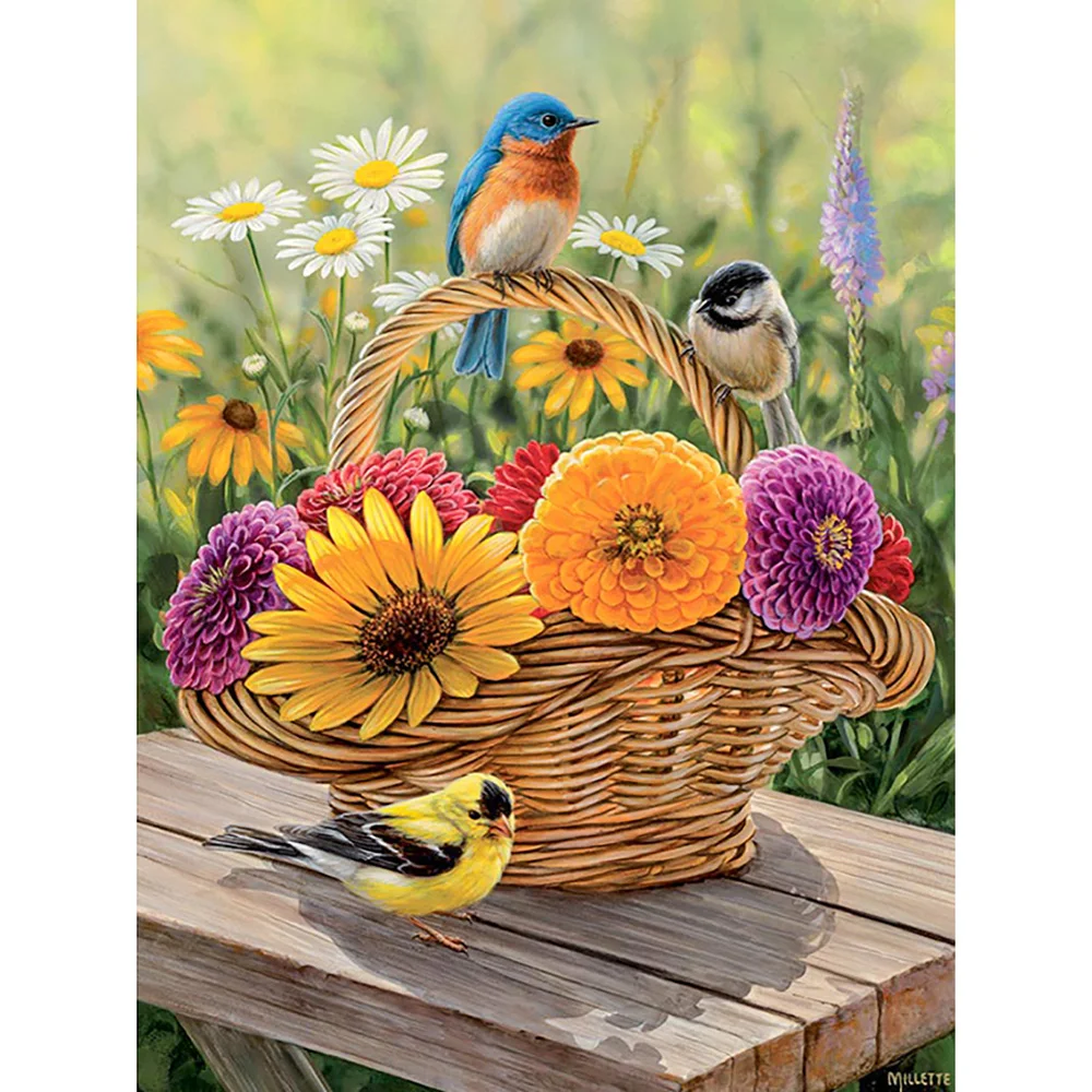 

5D Diamond Painting Accessories Flowers and bird Full Square Drill Picture of Rhinestones Mosaic Home Decoration Diamond Art