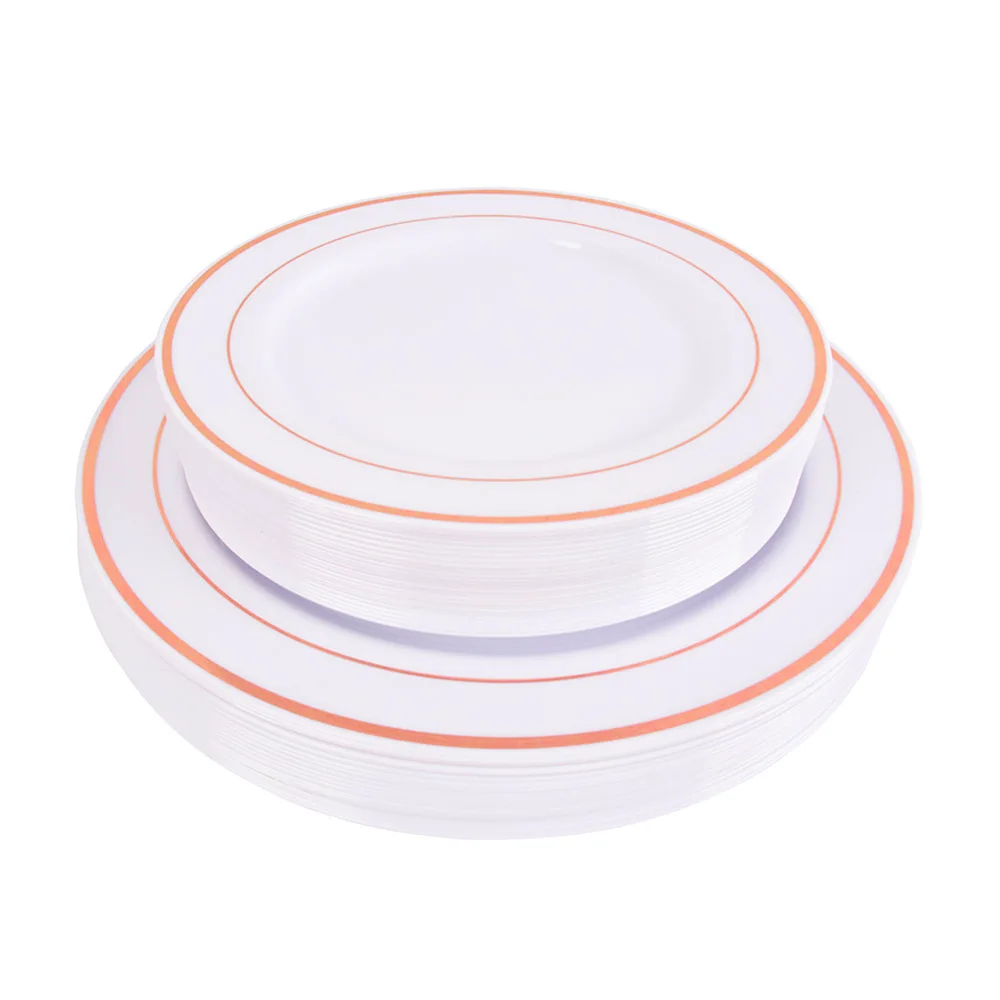 Набор пластиковых тарелок и ложек 25 предметов | Дом сад