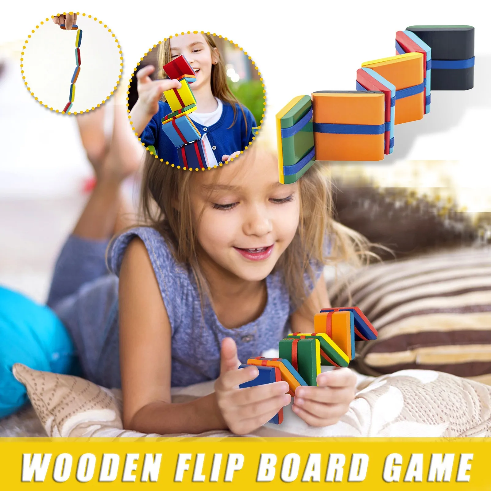 Цветная деревянная лестница с откидной крышкой фиджет-игрушка иллюзия Джейкоба