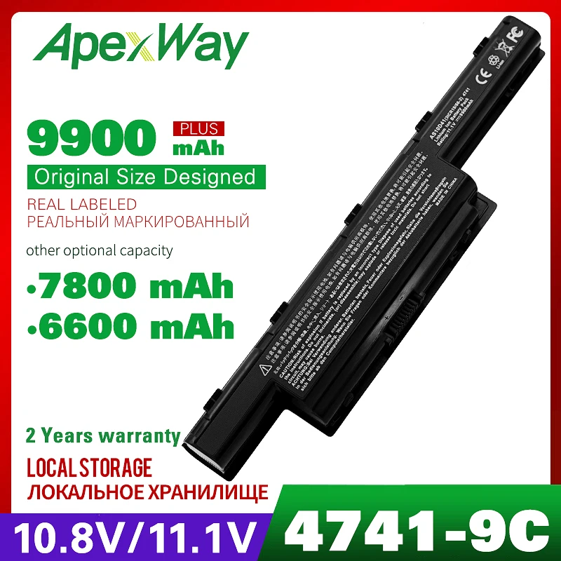 

9 cell laptop battery for Acer Aspire 5253G 5251 5252 5253 5333 5336 5349 5350 5551 5551G 5552 5552G 5560 5560G 5733 5733Z 5736