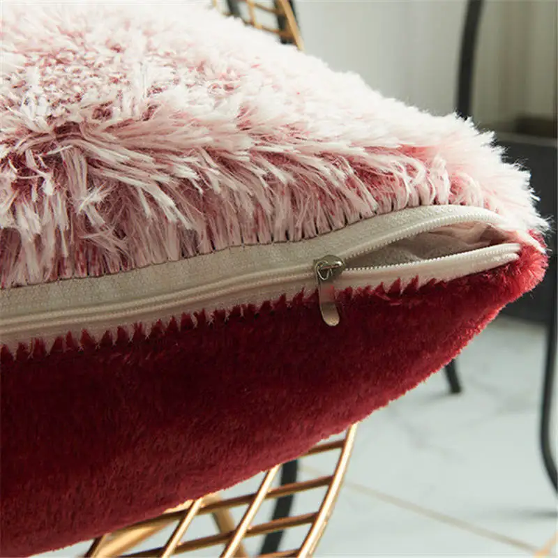 Plush Sea lion velvet Soft Fur Plush Throw Pillow Case Cover Home Bed Room Sofa Decoration Furry Waist Cushion Cover Pillowcase