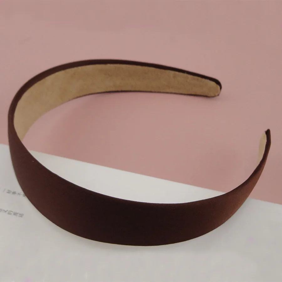 10 шт. обручи для волос из атласной ткани 2 5 см 3 0