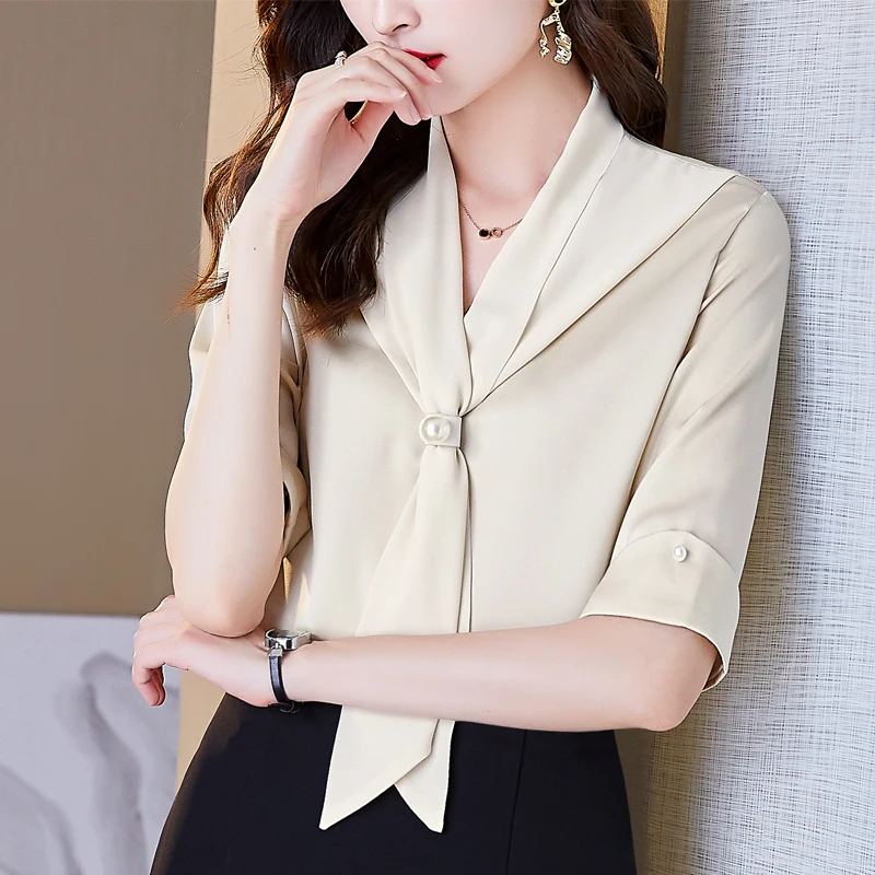 

Шифоновая рубашка цвета шампанского, женские летние дизайнерские нишевые топы sense, Новинка весна-лето 2021, модные рубашки