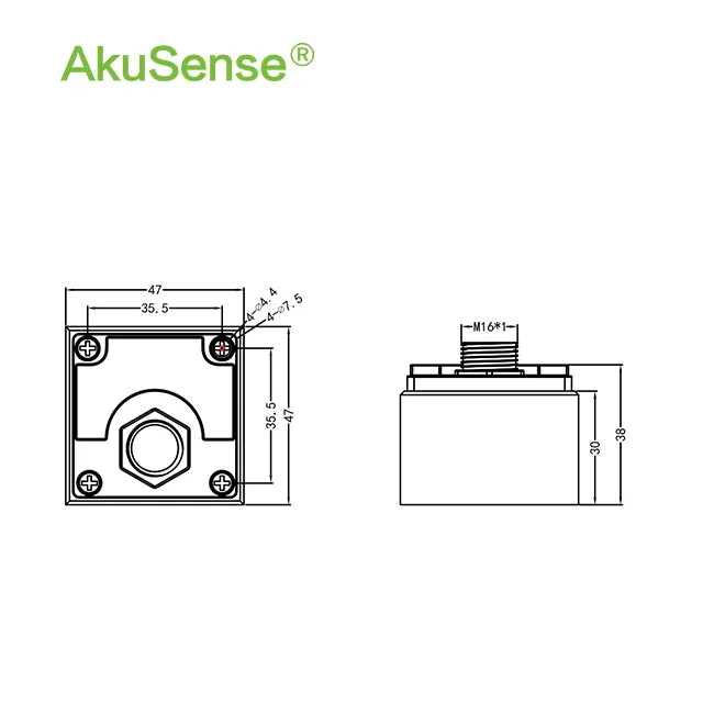 

Akusense Vibration Switch Sensor 50G Measuring Range Ip67 Degree Protection Vibration Sensor