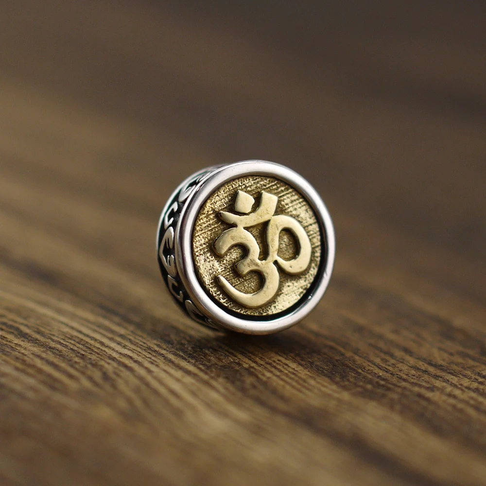 1 шт. круглые серьги гвоздики из стерлингового серебра OM для мужчин и женщин