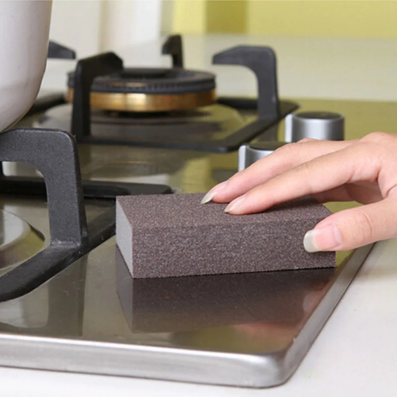 1pcs Sponge Microfiber Napkins Cleaning Swab towel Clean For The Kitchen Magic Rub Pot Rust Stains 100*70*25mm|Чистящие салфетки| |