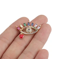 2pcs pop art charms evil color eye pendant for diy bracelet necklace jewelry making accessories