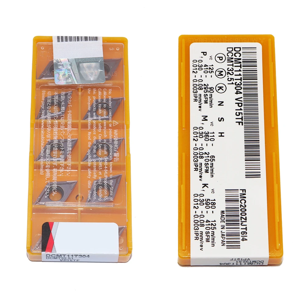 

10PCS DCMT11T304 VP15TF Internal Turning Carbide Inserts DCMT High Quality CNCMechanical Lathe Tool Accessories