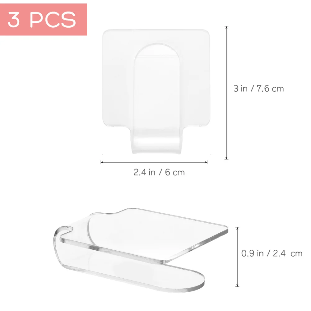 

Minkissy 3pcs Acrylic Makeup Palettes Mixing Tray Clear Hand-held Palettes for Cosmetics Nail Art