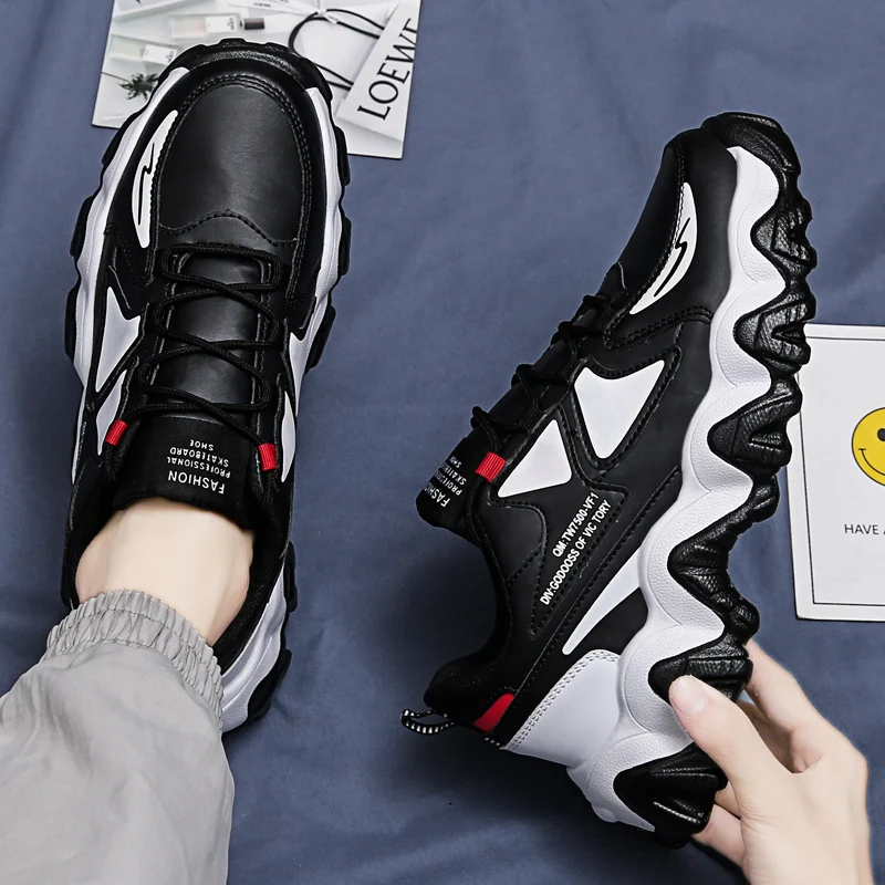 

Men's Fashion Sneakers Trend Jogging Shoes Men Casual Shoes Breathable Leisure Shoes Hot Sale Student Shoes Male Vulcanize Shoes