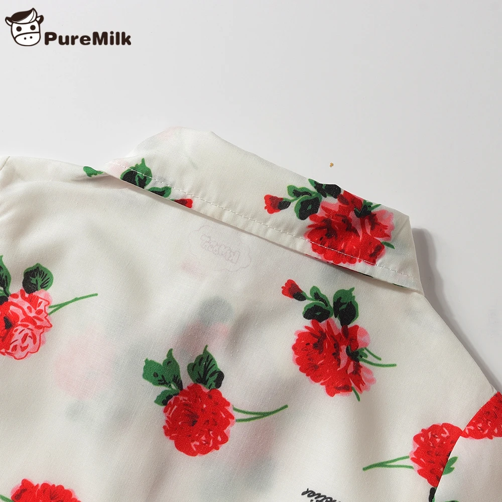 Красная рубашка PureMilk с галстуком-бабочкой и повседневные брюки комплект одежды