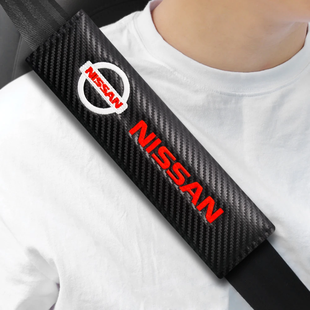 

2Pcs Car Seat Belt Pads Seat Shoulder Strap Pad Cushion Cover Comfortable Seatbelt Harness Cover For Nissan Qashqai J11 J10 Juke